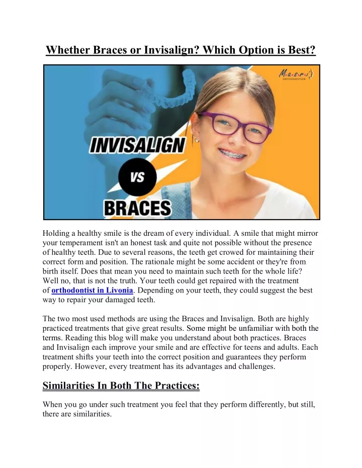 whether braces or invisalign which option is best