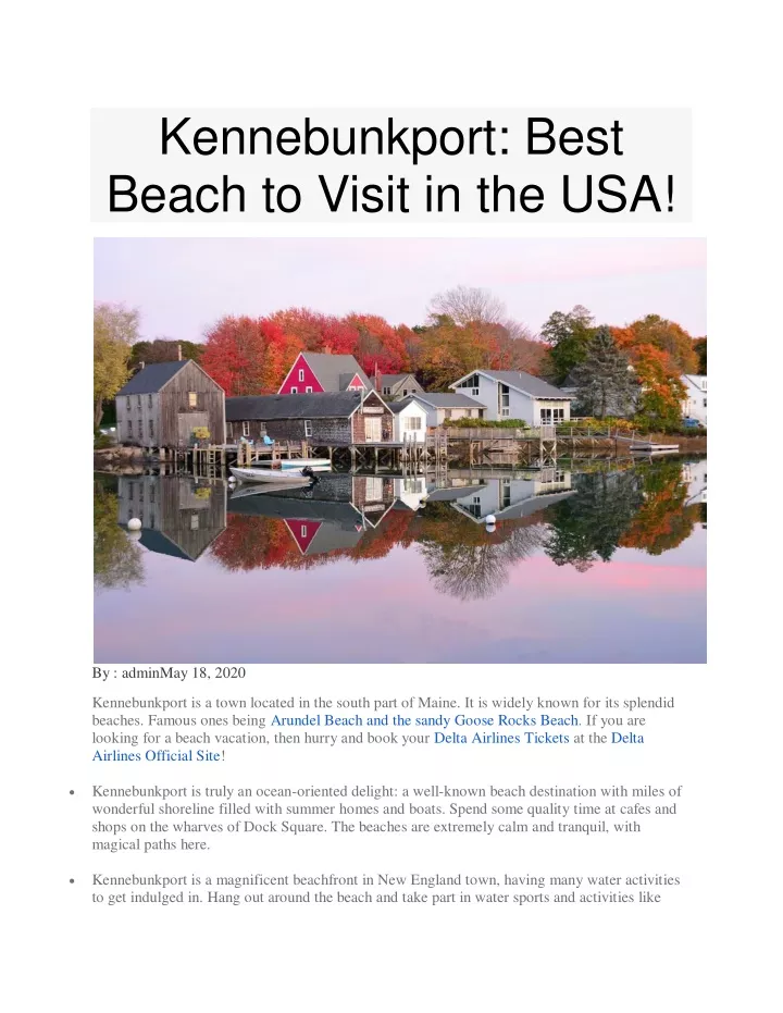 kennebunkport best beach to visit in the usa