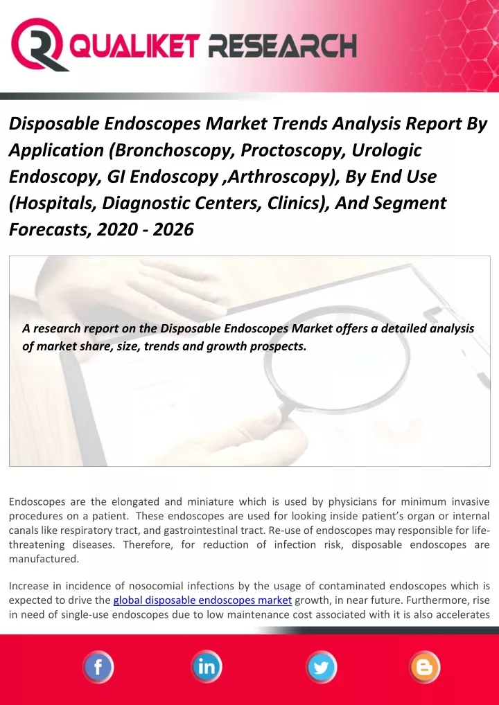 disposable endoscopes market trends analysis