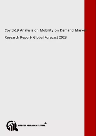 Covid-19 Analysis on Mobility on Demand Market