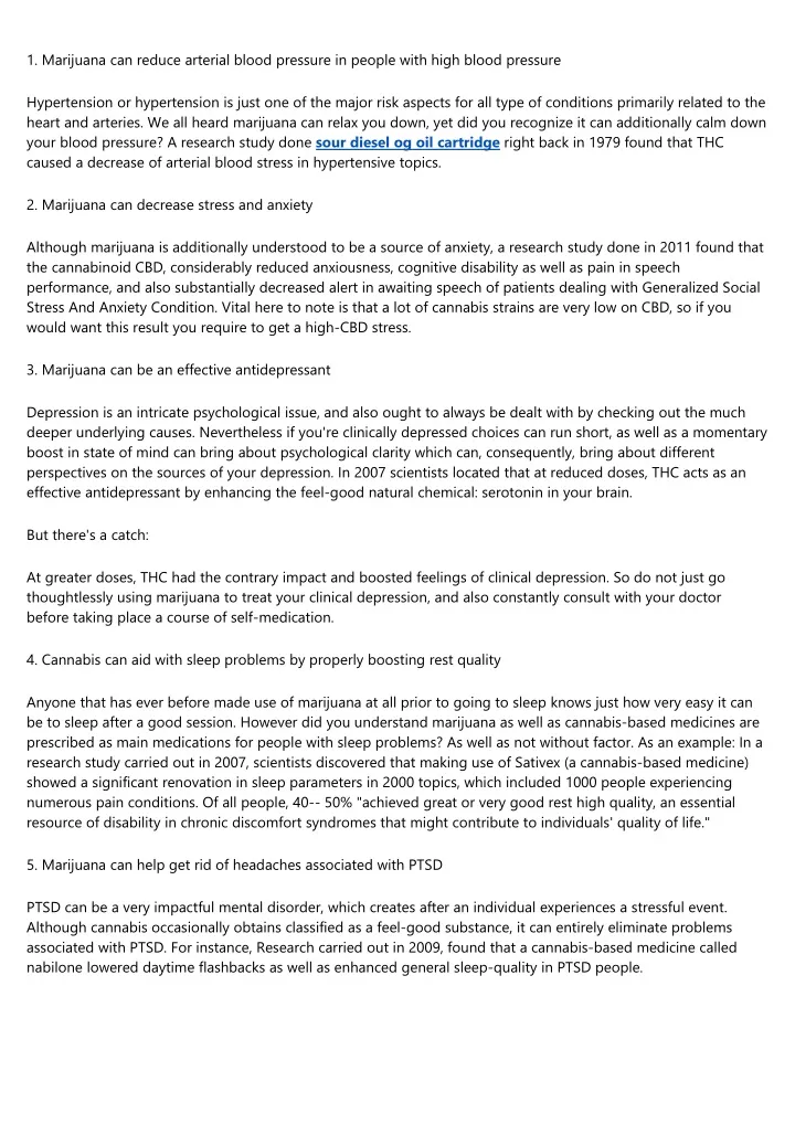 1 marijuana can reduce arterial blood pressure