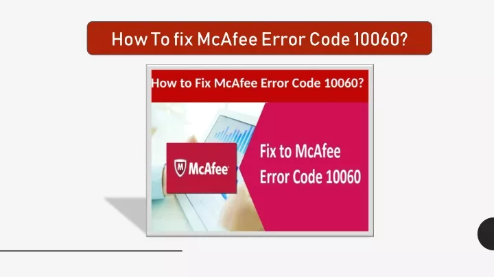 how to fix mcafee error code 10060