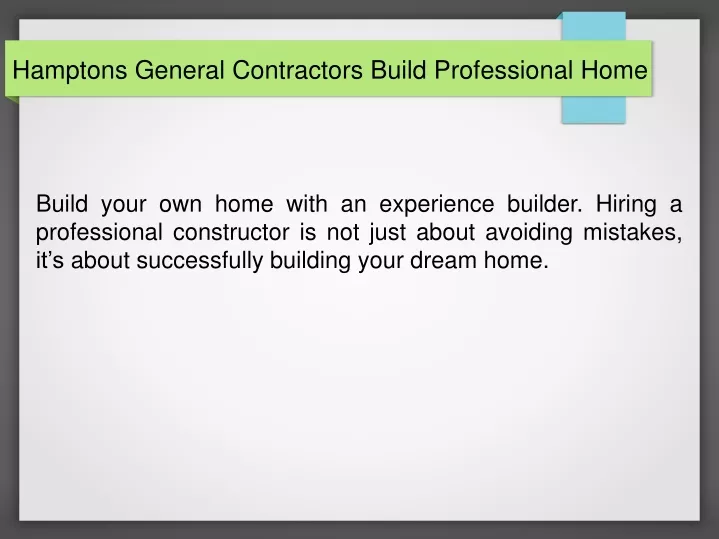 hamptons general contractors build professional home