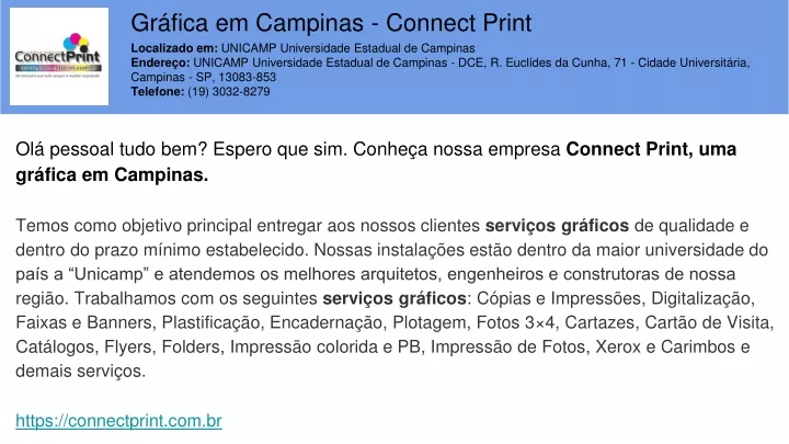 gr fica em campinas connect print