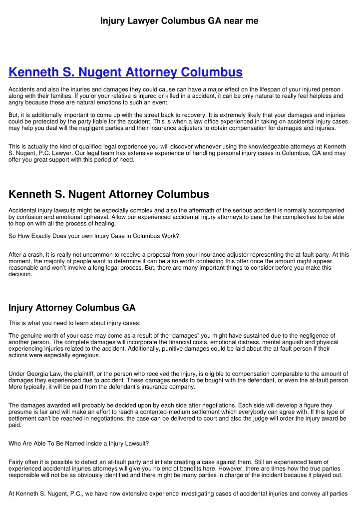 injury lawyer columbus ga near me