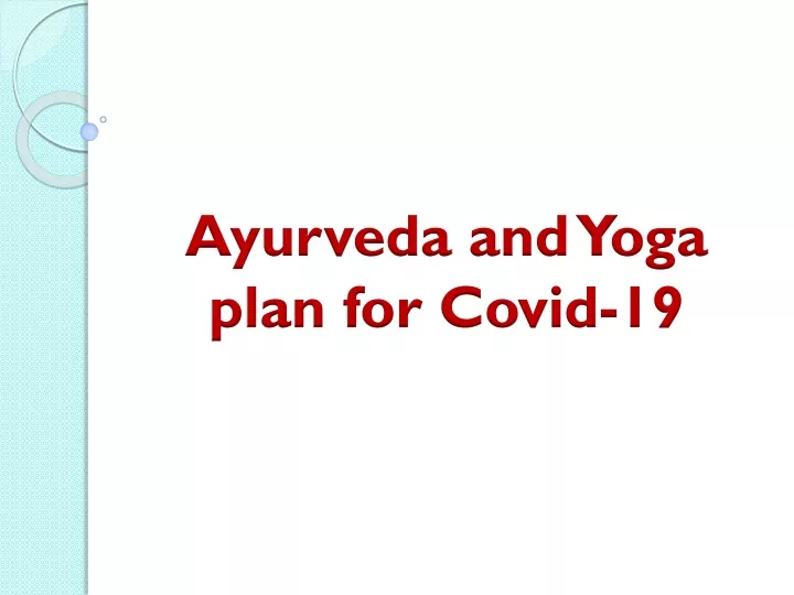 ayurveda and yoga plan for covid 19