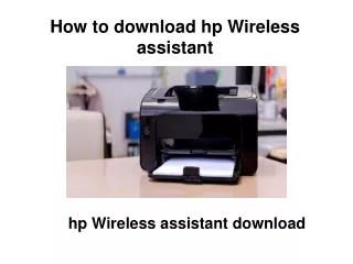 how to download hp wireless assistant