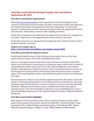fetal macrosomia market demand insights size