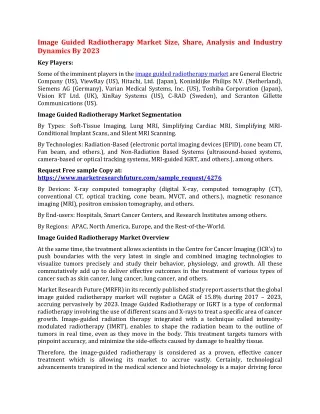 image guided radiotherapy market size share