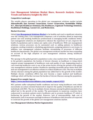 care management solutions market share research