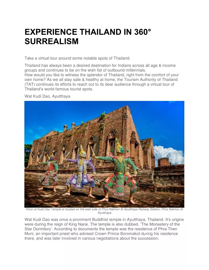 experience thailand in 360 surrealism