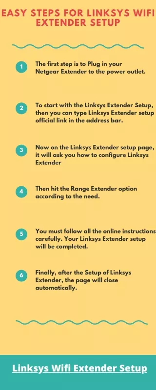 Easy steps for Linksys WiFi Extender Setup