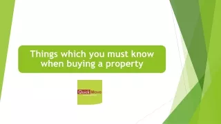 Things which you must know when buying a property