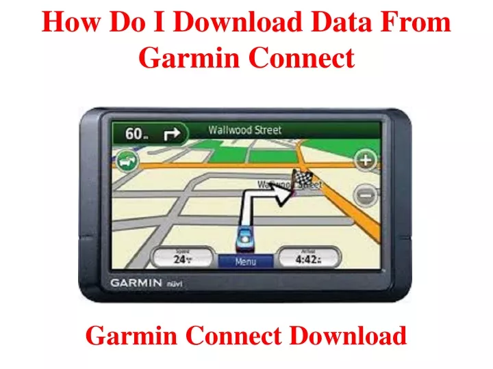 how do i download data from garmin connect
