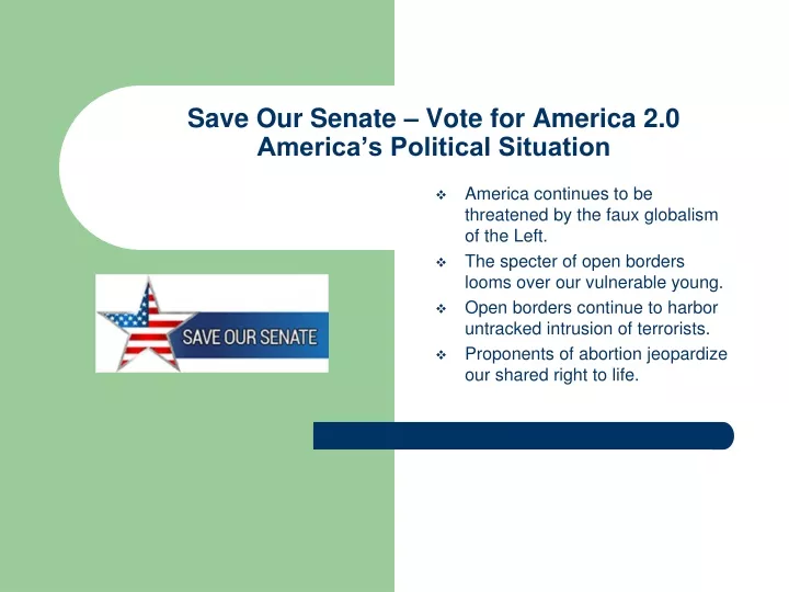 save our senate vote for america 2 0 america s political situation