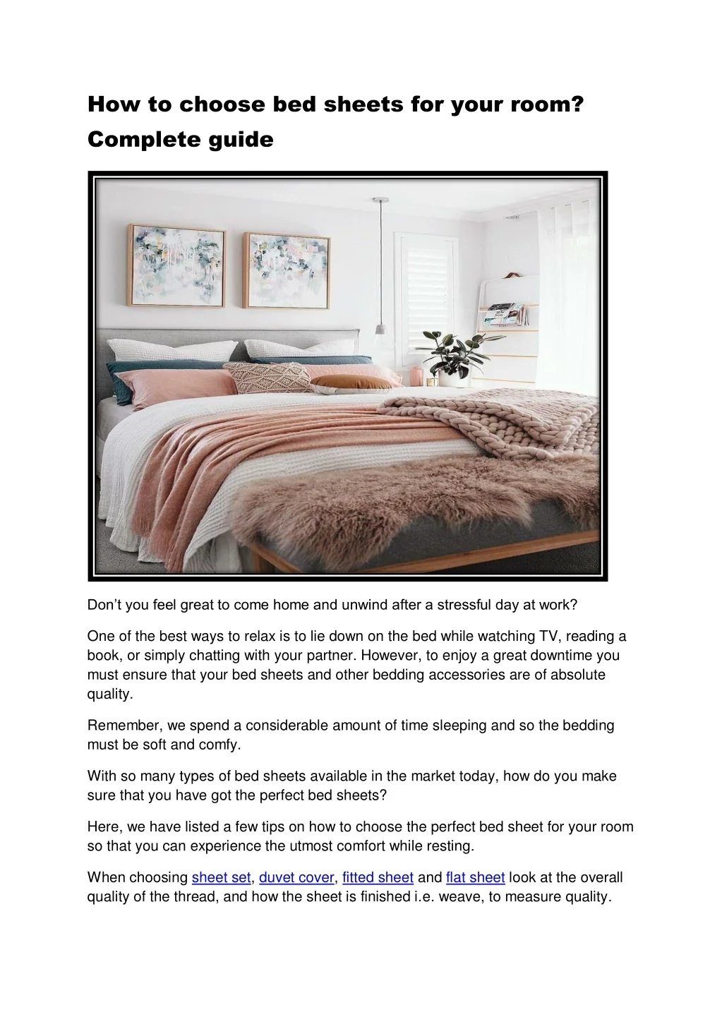PPT - How to choose bed sheets for your room? Complete guide PowerPoint ...