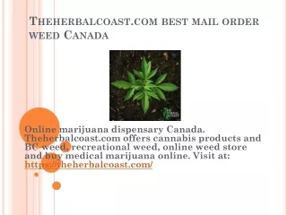 theherbalcoast com best mail order weed canada