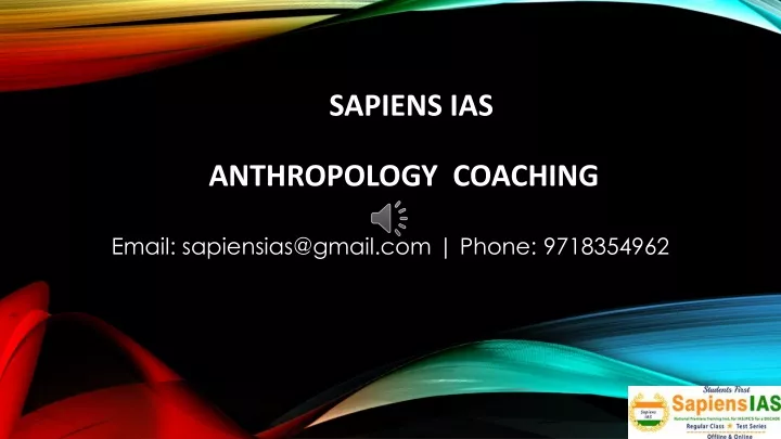 sapiens ias anthropology coaching ias anthropology coaching