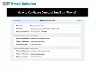 How to Configure Comcast Email on iPhone?  1-800-316-3088