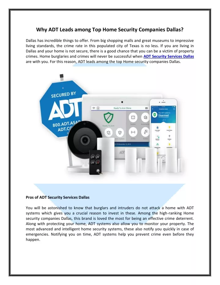 why adt leads among top home security companies
