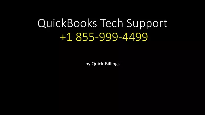 quickbooks tech support 1 855 999 4499