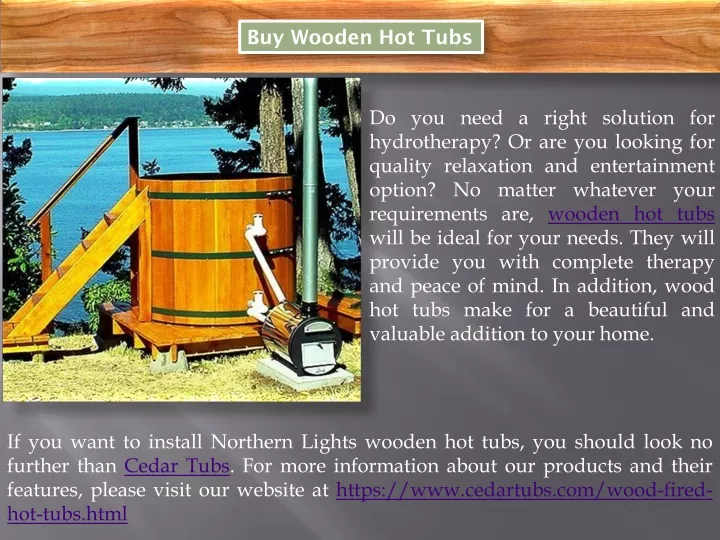 buy wooden hot tubs