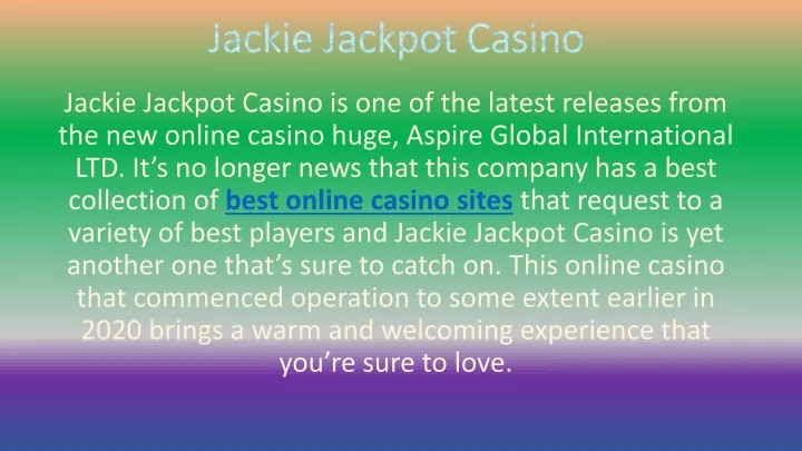 jackie jackpot casino