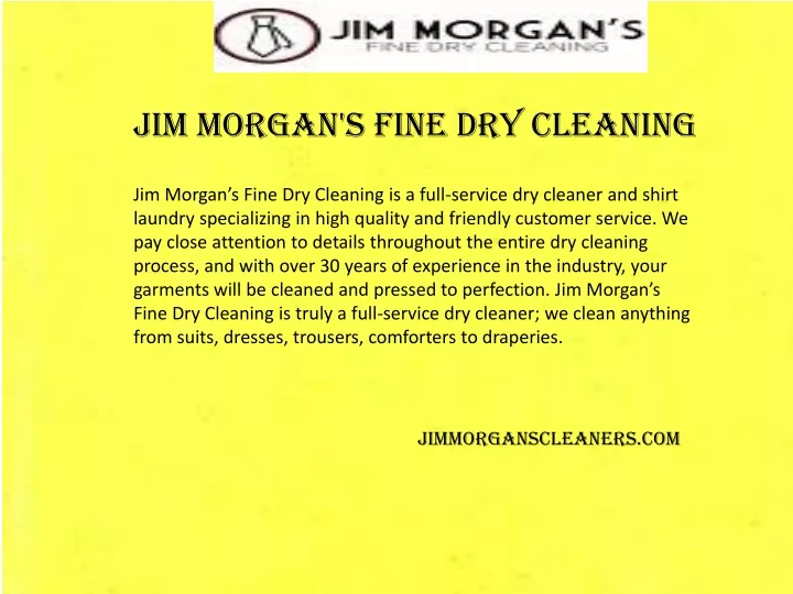 jim morgan s fine dry cleaning