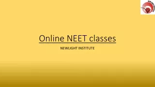 Online NEET classes
