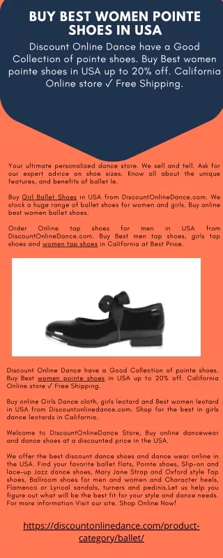 Buy Best women pointe shoes in usa