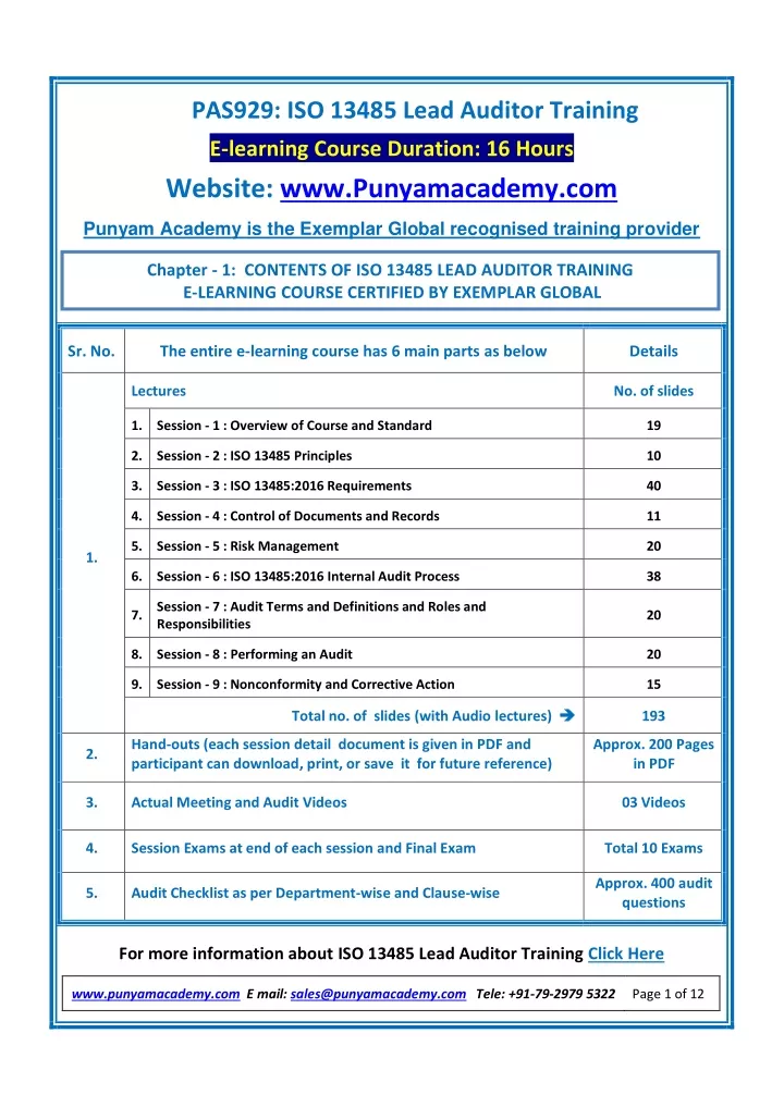 pas929 iso 13485 lead auditor training