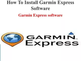 how to install garmin express software