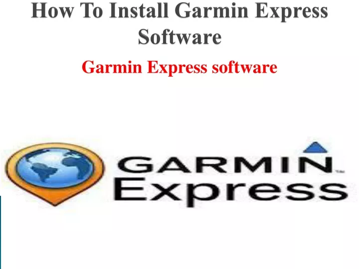 how to install garmin express software