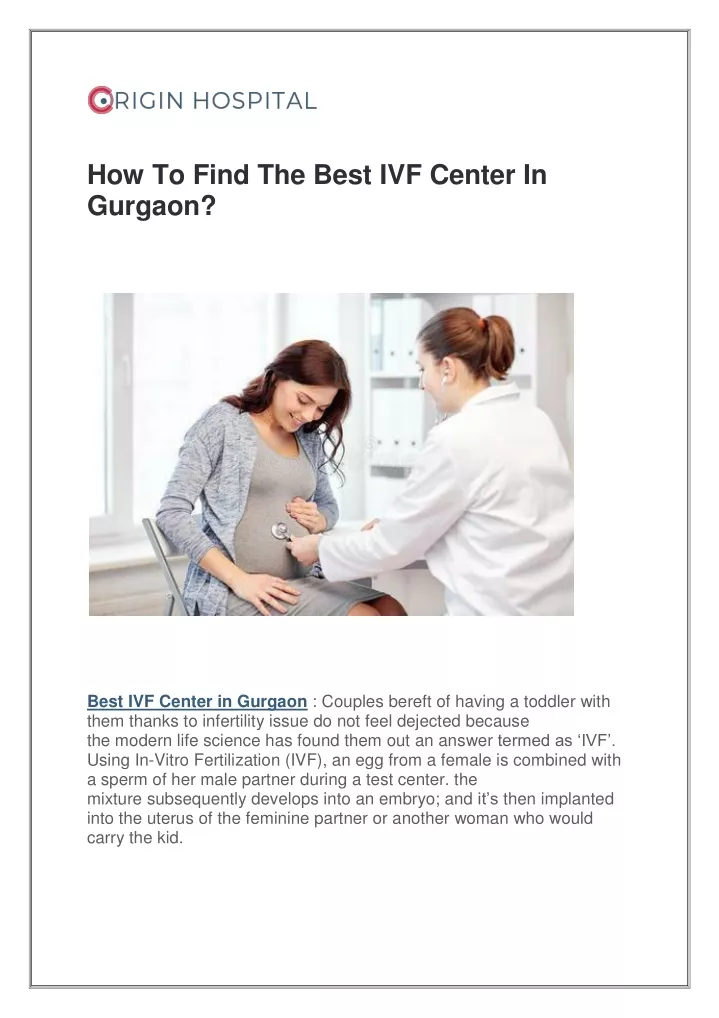 how to find the best ivf center in gurgaon