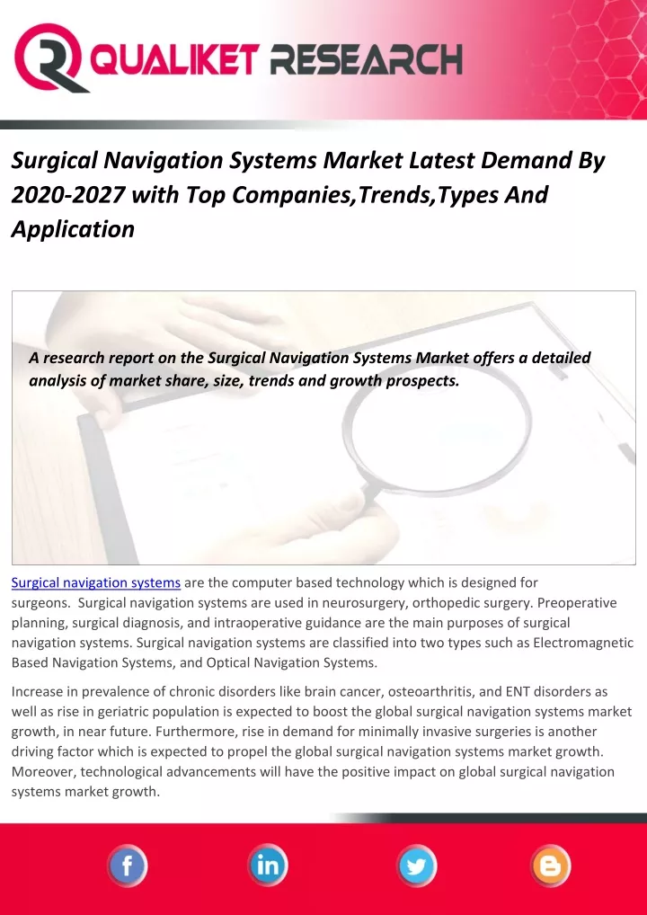 surgical navigation systems market latest demand