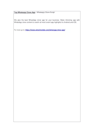 top whatsapp clone app whatsapp clone script