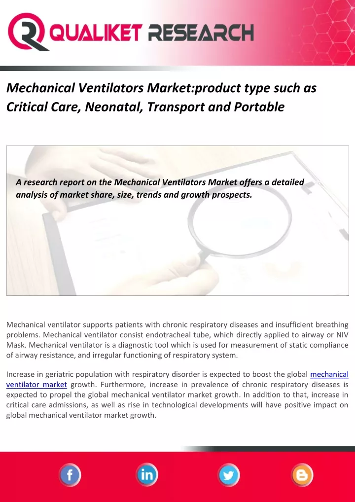 mechanical ventilators market product type such