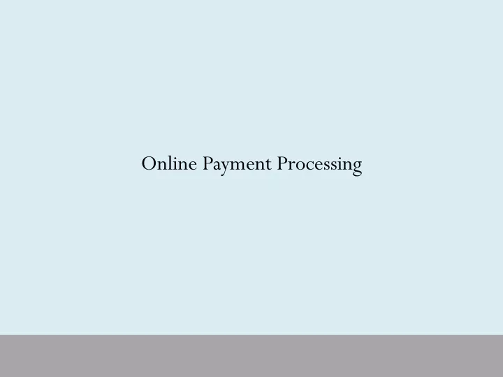 online payment processing