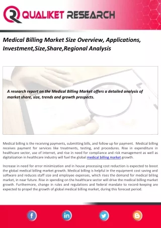 medical billing market size overview applications