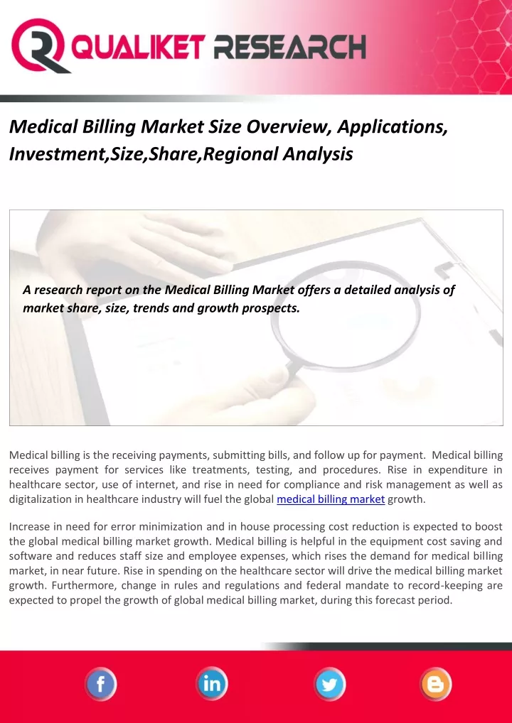 medical billing market size overview applications