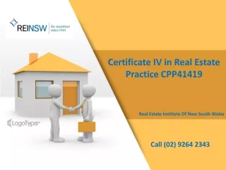 Certificate IV in Real Estate Practice CPP41419