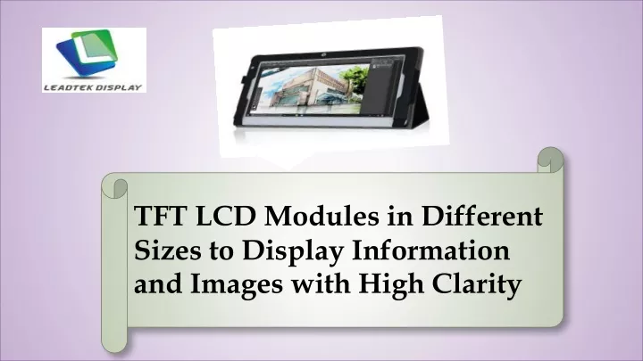 tft lcd modules in different sizes to display