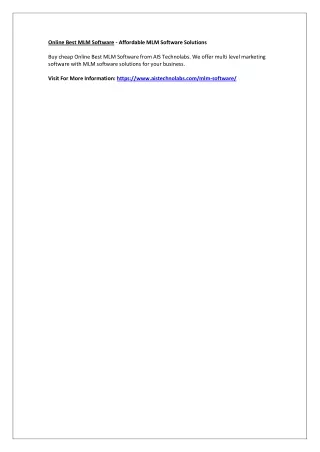 online best mlm software affordable mlm software