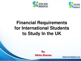 Financial Requirements for International Students to Study In the UK