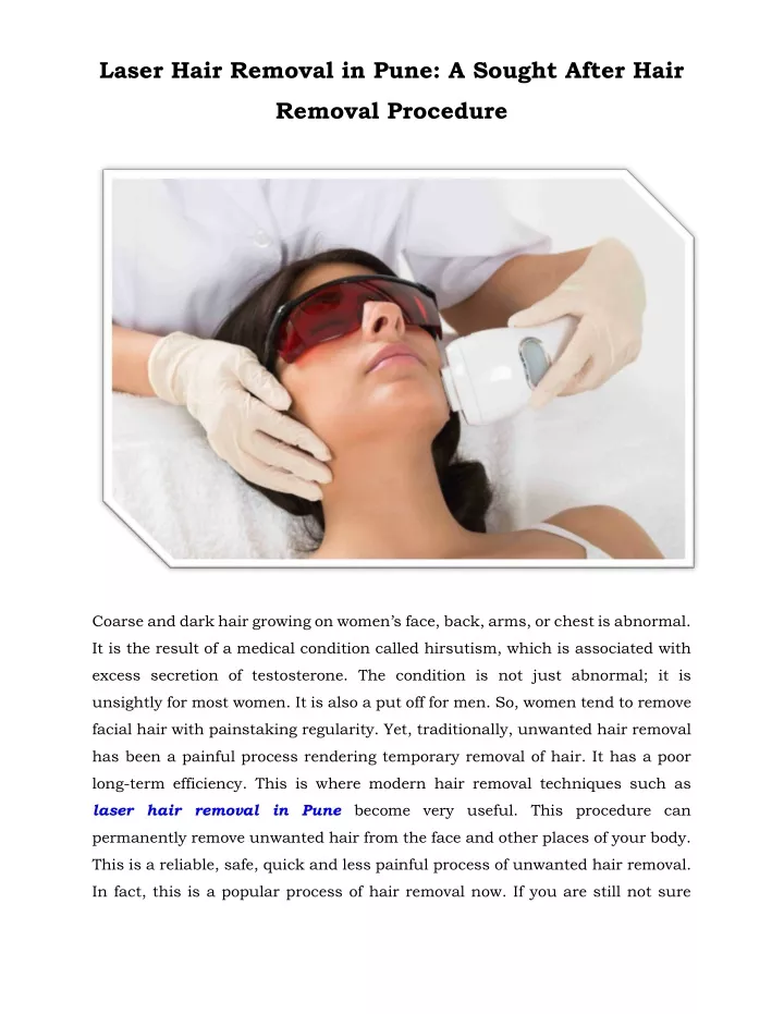 laser hair removal in pune a sought after hair