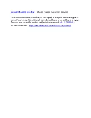 convert foxpro into sql cheap foxpro migration