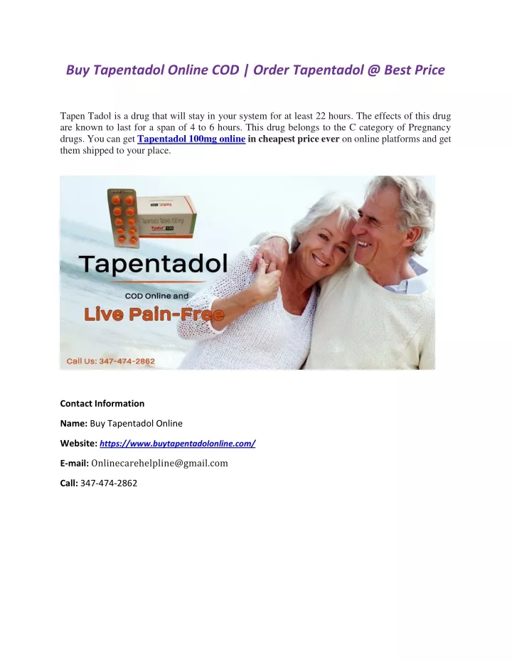 buy tapentadol online cod order tapentadol @ best