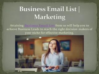 business email list marketing