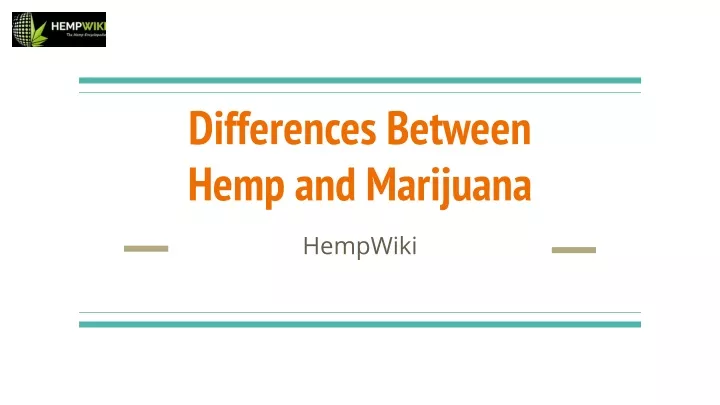 differences between hemp and marijuana