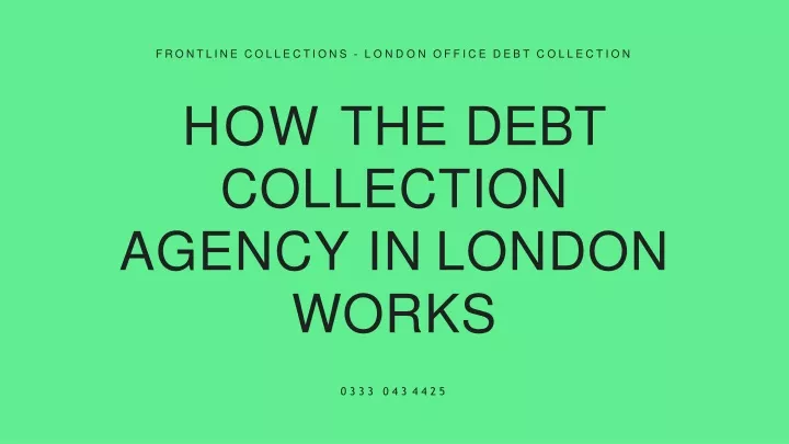 frontline collections london office debt collection